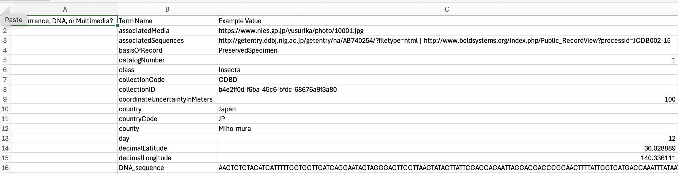 Screenshot of lesson file